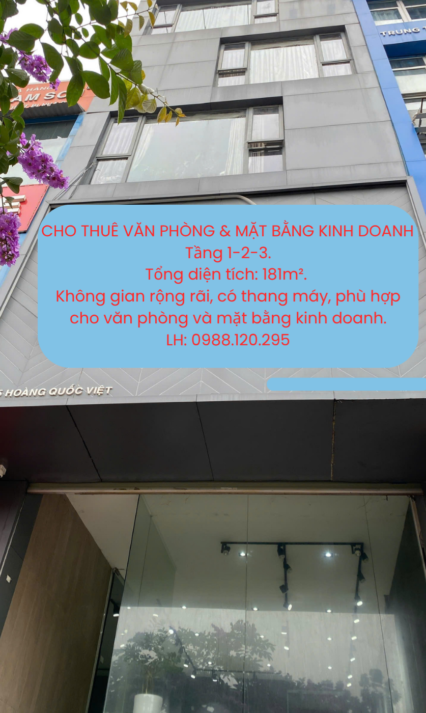 CHO THUÊ VĂN PHÒNG & MẶT BẰNG KINH DOANH